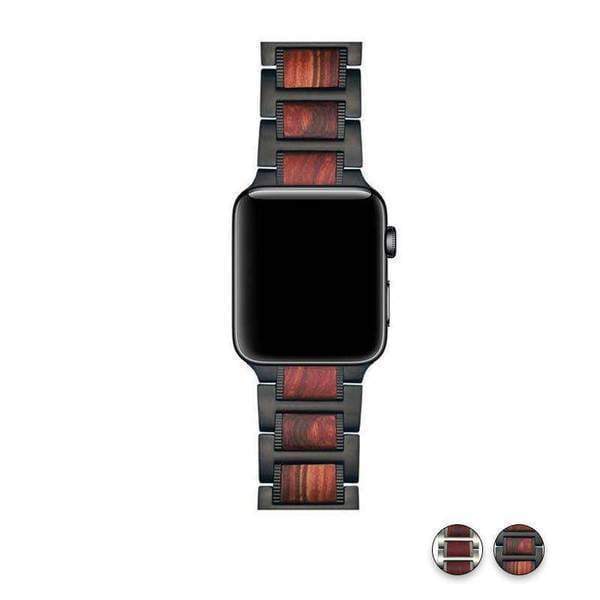 Apple Hot sell quality stainless steel watchbands black gold bracelet with adapter fit apple watch Series 1 2 3 4 44mm/ 40mm/ 42mm/ 38mm