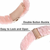 Apple Immitation Ceramic Watchband for iWatch Apple Watch 38mm 40mm 42mm 44mm Series 1 2 3 4 Resin Band Wrist Strap Bracelet