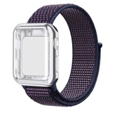 Apple indigo / 38mm Nylon Sport Loop band with case For Apple Watch 38mm 42mm 40mm 44mm screen protector iWatch series 4 3 2 1 sport bracelet strap