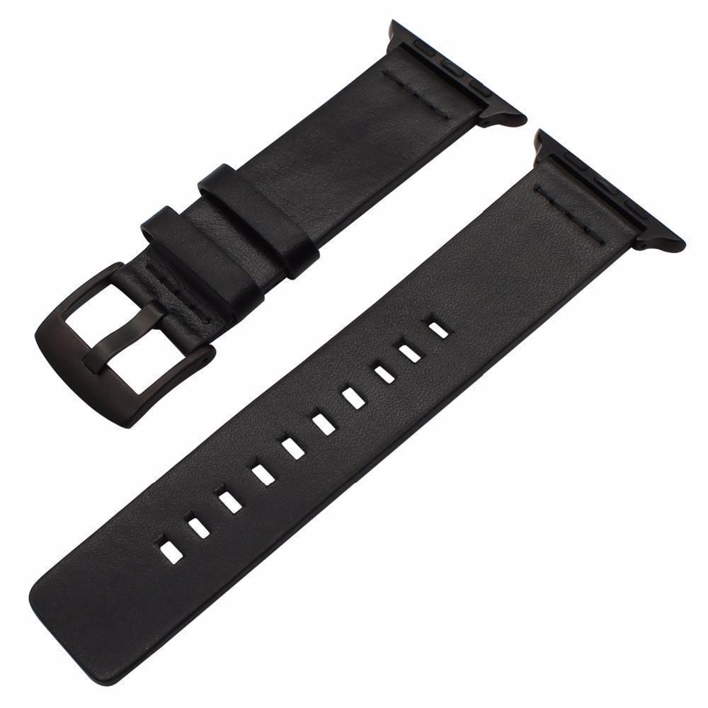 Apple Italy Genuine Leather Watchband for iWatch Apple Watch 38mm 40mm 42mm 44mm Series 1 2 3 4 Band Steel Buckle Strap Wrist Bracelet
