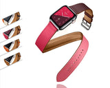 Apple Leather strap For apple watch band 42mm 38mm iWatch band 44mm 40mm Double Tour bracelet watchband Apple watch 4 3 21 Accessories ( US Fast Shipping)