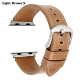 Apple Light Brown S / For Apple Watch 38mm Watch Accessories Genuine Leather For Apple Watch Band 44mm 40mm & Apple Watch Bands 42mm 38mm Series 4 3 2 1 Watch Strap