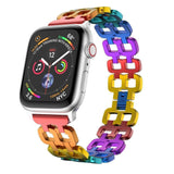 Apple Luxury Rainbow Aluminium Alloy Watch band Strap For Apple Watch 38/40mm 42/44mm Bracelet Strap for Apple Watch Series1 2 3 4