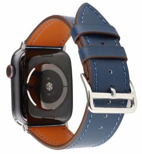 Apple midnigh blue / for 38mm and 40mm High quality Leather loop for iWatch 4 40mm 44mm Sports Strap Single Tour band for Apple watch 42mm 38mm Series 1&2&3
