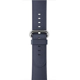 Apple Midnight Blue / 42 mm Leather Strap For Apple Watch Band 42mm 38mm iwatch 4/3 Bracelet 44mm 40mm bracelet Stainless Steel Classic Buckle Watchband, USA Fast Shipping