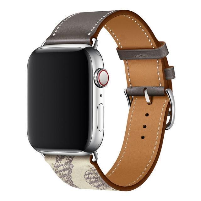 Apple New-Gray / 38mm Series 1 2 3 New Leather loop bracelet band for apple watch series 5 4 44mm 40mm bracelet watch band strap for iwatch 42mm 38mm series 1 2 3