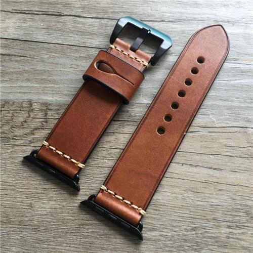 Apple Oil Red / 42mm / 44mm Genuine Leather strap For Apple watch band apple watch 4 3 42mm 38mm iwatch band 44mm 40mm correa pulseira apple watch Accessorie