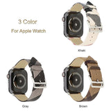 Apple Plaid Pattern Leather Bracelet strap For Apple Watch band 4 44/40mm women/men watches wristband For iwatch series 3 2 1 42/38mm