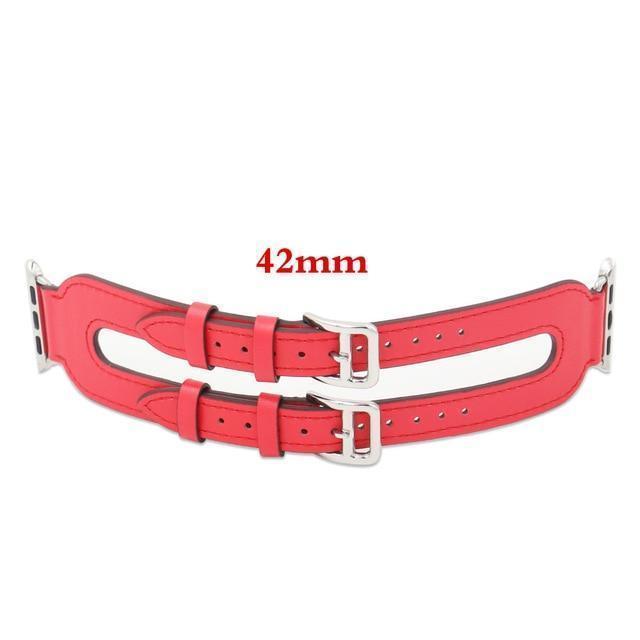 Apple Red / 38mm/40mm Genuine Leather strap For Apple Watch 3/2/1 38mm 42mm ( US Fast Shipping)