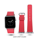 Apple Red / 38mm Apple Watch Series 5 4 3 2 Band, Sport Edition, High Quality Calf Faux leather Watchband 38mm, 40mm, 42mm, 44mm