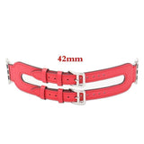 Apple Red / 42mm/44mm Genuine Leather strap For Apple Watch 3/2/1 38mm 42mm ( US Fast Shipping)