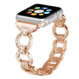 Apple Rose Gold / 38mm/40mm Apple Watch bling diamond band, 38mm 40mm 42mm 44mm, Luxury Stainless Steel Link Strap For iWatch Series 3 2 1 - US Fast shipping