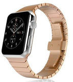 Apple Rose Gold / 38mm / 40mm Apple Watch Series 5 4 3 2 Band, Luxury Stainless Steel Link Bracelet Minimal band with adapters 38mm, 40mm, 42mm, 44mm - US Fast Shipping