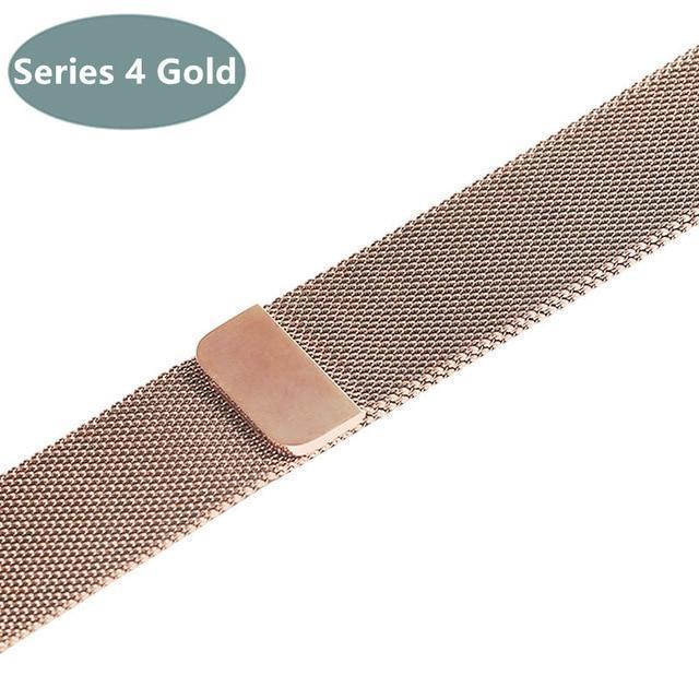 Apple Rose Gold / 38mm / 40mm Apple Watch Series 5 4 3 2 Band, Milanese Loop Sport Strap, Magnetic Stainless Steel Bracelet watchband 38mm, 40mm, 42mm, 44mm