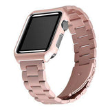 Apple Rose Gold / 38mm Apple watch band case stainless steel  strap 42mm/38 metal bracelet for iwatch series 1/2/3 - USA Fast Shipping