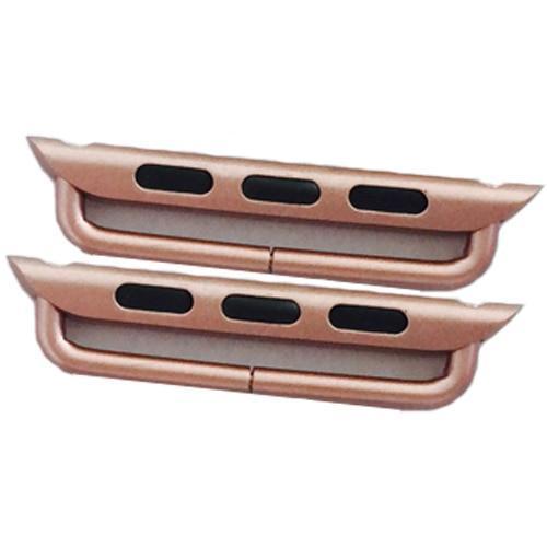Apple Rose gold / 38mm Apple Watch Series 5 4 3 2 Band, Adapter connector lugs 2PCS connector, Replacement Metal Stainless Steel Iwatch with tool, 38mm, 40mm, 42mm, 44mm - US Fast Shipping