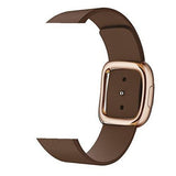 Apple Rose Gold Buckle16 / 44MM Rose gold Modern Buckle Leather Band for Apple Watch 44mm 40mm  42mm 38mm Replacement Wristband for iWatch Series 4 3 2