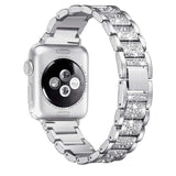 Apple silver / 38mm/40mm Apple Watch bling band, women Diamond rhinestone stainless steel strap bracelet, iWatch series 5 4 3 , 40mm 44mm 38mm 42mm