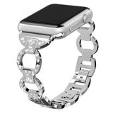 Apple Silver / 38mm/40mm Apple Watch bling diamond band, 38mm 40mm 42mm 44mm, Luxury Stainless Steel Link Strap For iWatch Series 3 2 1 - US Fast shipping