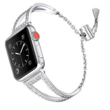 Apple silver / 38mm Apple Watch Series 5 4 3 2 Band, New Diamond Watch Bands, Stainless Steel Strap Women Bracelet 38mm, 40mm, 42mm, 44mm - US Fast Shipping