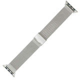Apple Silver / 42mm / 44mm Apple Watch Series 5 4 3 2 Band, Milanese mesh sport Loop Stainless Steel Watchband with Double Buckle 38mm, 40mm, 42mm, 44mm