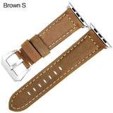 Apple Silver buckle with brown leather / 42mm / 44mm Apple Watch Series 5 4 3 2 Band, Vintage Apple watch Band Tooled Leather iWatch Bracelet  42mm 38mm 38mm, 40mm, 42mm, 44mm