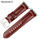 Apple Silver buckle with red brown leather / 42mm / 44mm Apple Watch Series 5 4 3 2 Band, Vintage Apple watch Band Tooled Leather iWatch Bracelet  42mm 38mm 38mm, 40mm, 42mm, 44mm