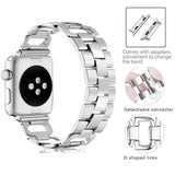 Apple Silver / For 38mm and 40mm Apple Watch Series 5 4 3 2 Band, Upgarded Strap Metal Replacement Wristband Sport Strap for Nike+ 38mm, 40mm, 42mm, 44mm
