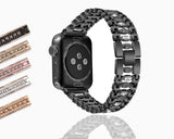 Apple Stainless Steel Women bling band for apple watch band 38mm/42mm Bracelet Adjustable Strap for apple watch 5 4 3 2 1 band