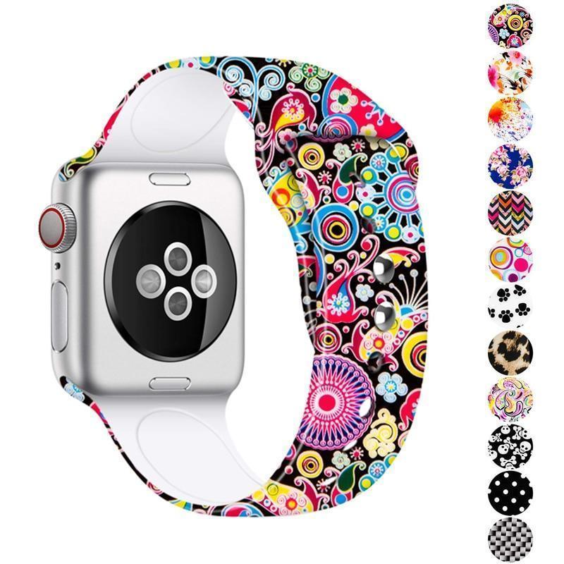 Apple Strap for apple watch 4 3 iwatch band 42mm 44mm 38mm 40mm Sport silicone for apple watch band wristband bracelet accessories, USA Fast Shipping