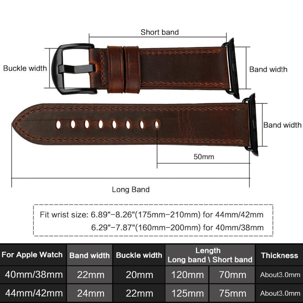 Apple Watch Accessories Genuine Leather For Apple Watch Band 44mm 40mm & Apple Watch Bands 42mm 38mm Series 4 3 2 1 Watch Strap