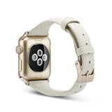 Apple White / For 38mm and 40mm Newest Slim Genuine Leather Strap For Apple Watch 4 Band 40mm 44mm iWatch Sport Wristband For Apple Watch 42mm 38mm 2019