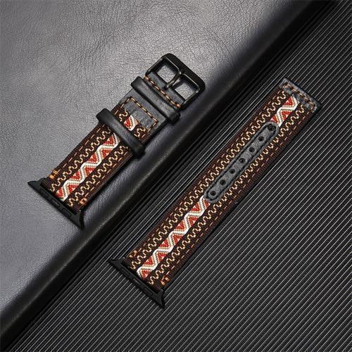 Home 1 / 38mm Fabric&leather strap for apple watch 5/4/3/2/1 apple watch band 44mm 40mm 42mm 38mm iwatch bracelet high quality Accessories