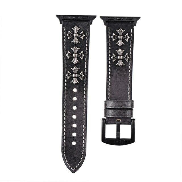 Home Black B / 44mm Size Leather strap for Apple watch band 5 4 3 2 1 44mm 40mm iwatch correa 42mm 38mm 3 2 high quality Bracelet for Apple watch Accessories