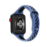 Home blue black / 38mm / 40mm Slim strap For Apple Watch 5 band 40mm 44mm iWatch Band 38mm 42mm Breathable sport silicone bracelet Apple watch 5 4 3 2 1 38 40 44
