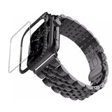 Home Carbon fiber Case+Strap For Apple Watch band 44mm 40mm apple watch 5 4 3 2 1 42mm/38mm iwatch band correa Stainless Steel watchband