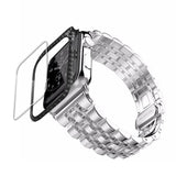 Home Carbon fiber Case+Strap For Apple Watch band 44mm 40mm apple watch 5 4 3 2 1 42mm/38mm iwatch band correa Stainless Steel watchband