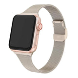 Home Champagne Gold / 38mm Milanese strap For Apple Watch 5 band 40mm iWatch band 38mm Silm Stainless steel metal bracelet Apple watch 4 3 2 1 40 38 mm