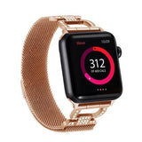 Home China / stainless steel / 44mm series 5 4 Milanese loop diamond strap for Apple watch band 44mm 40mm apple watch 4 5 3 stainless steel link bracelet iwatch band 42mm 38mm