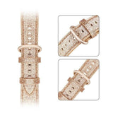 Home gold / 38mm 40mm Bling Bling Shiny PU Leather Watch Band for Apple Watch 5 band 44mm 40mm 42mm 38mm strap for iWatch 4 3 2 1 Replacement bracelet