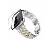 Home Gold band case / 38mm/40mm Carbon fiber Case+Strap For Apple Watch band 44mm 40mm apple watch 5 4 3 2 1 42mm/38mm iwatch band correa Stainless Steel watchband