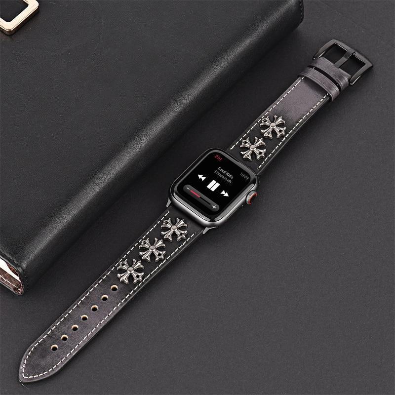 Home Leather strap for Apple watch band 5 4 3 2 1 44mm 40mm iwatch correa 42mm 38mm 3 2 high quality Bracelet for Apple watch Accessories