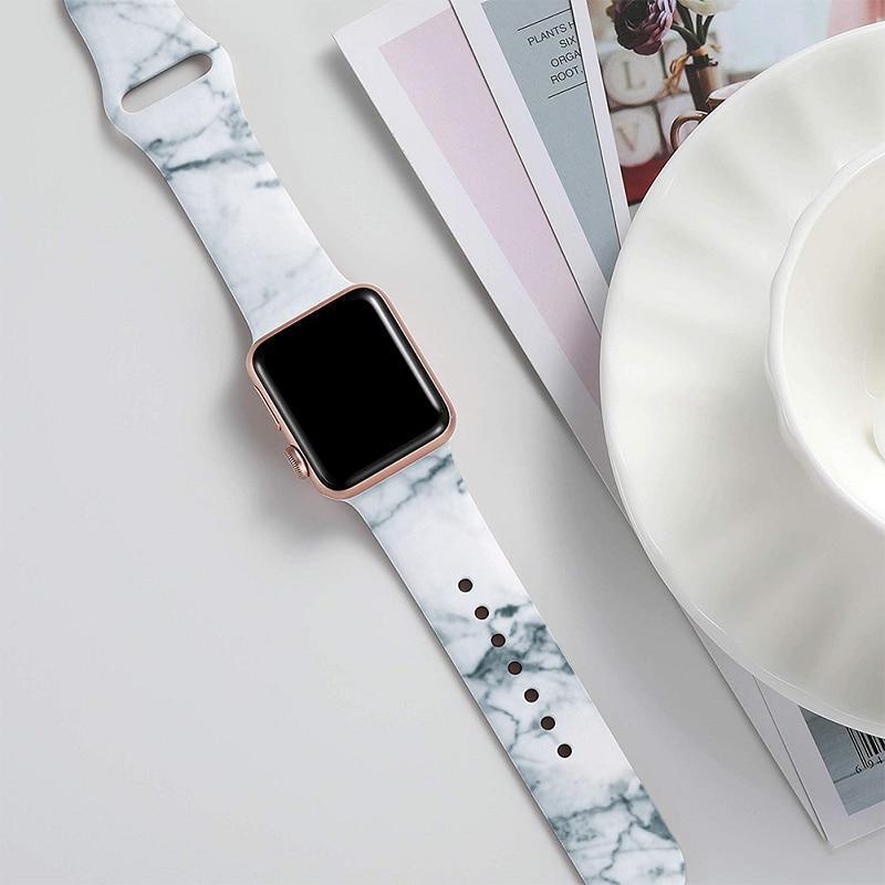 Home printing strap for apple watch band 44 mm 40mm iwatch band 42mm 38mm Sport silicone bracelet watchband for Apple Watch 4 3 5 2 1 on AliExpress
