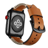 Stitched Leather Strap for Apple Watch