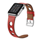 Red Genuine Leather Hollow Style Band