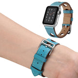 Light Blue Genuine Leather Hollow Style Band