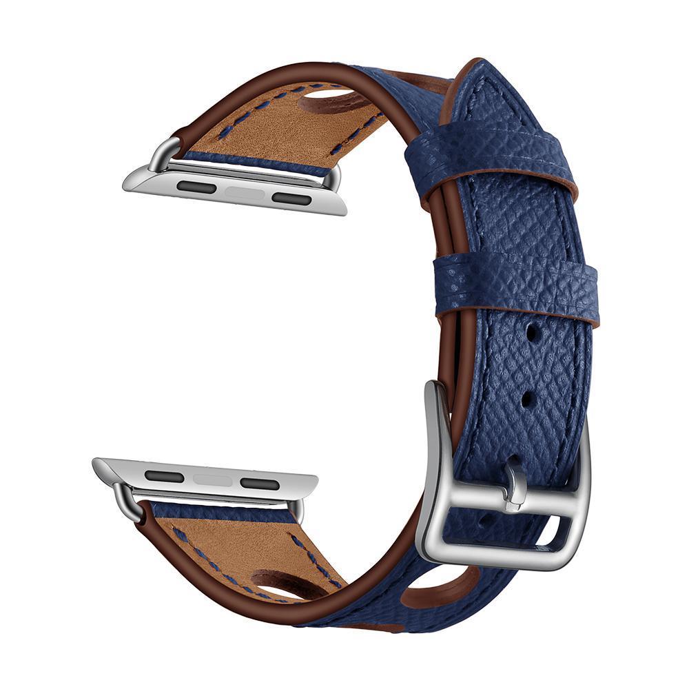 Dark Blue Genuine Leather Hollow Style Band