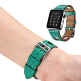 Malachite Green Genuine Leather Hollow Style Band