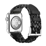 Weave Genuine Leather Belt Band Double  for Apple Watch