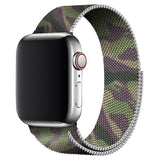Green Camouflage Milanese Apple Watch Band